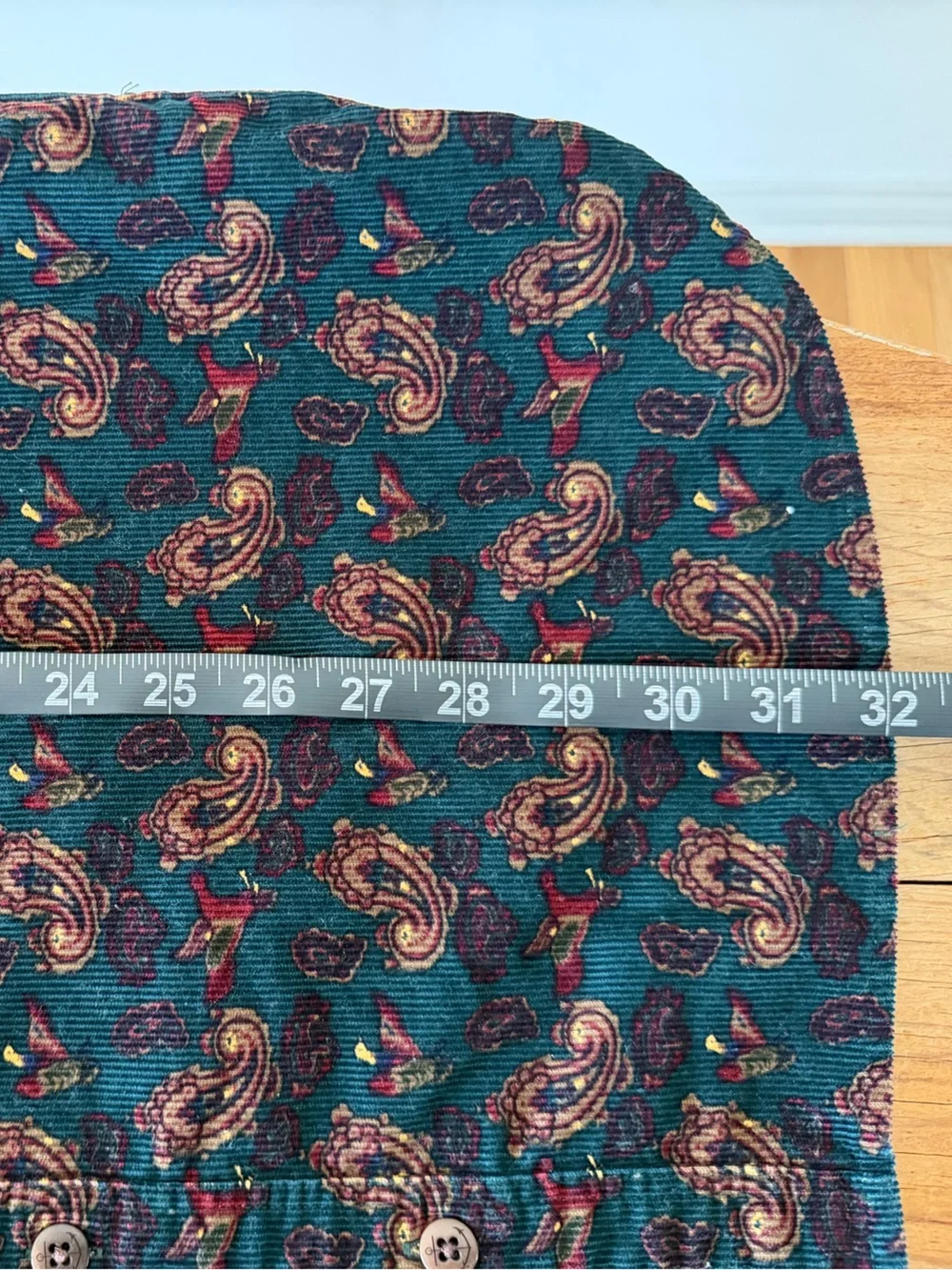 J Crew 14 Wale Corduroy Long Sleeve Button Down Shirt Paisley 2023 Men’s XL T